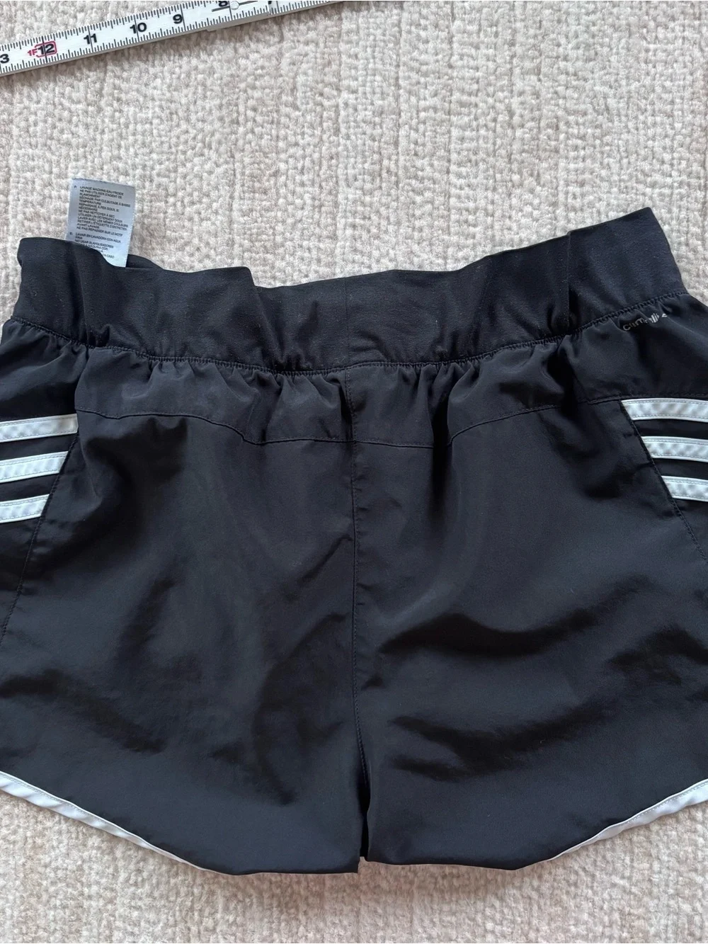 adidas Black Shorts with White Trim